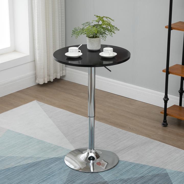 Image du produit Homcom Table de bar avec fonction de réglage en hauteur (Ø 61 x 90 cm)