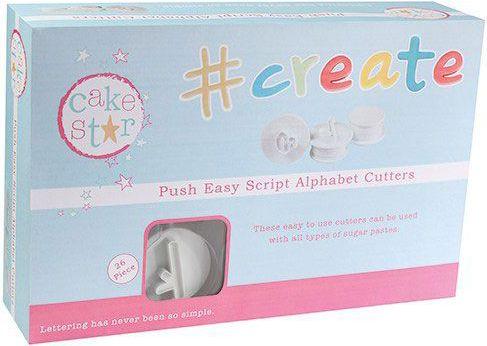 Actual product image Cake Star Cookie cutter set handwriting small letters, 26 pieces