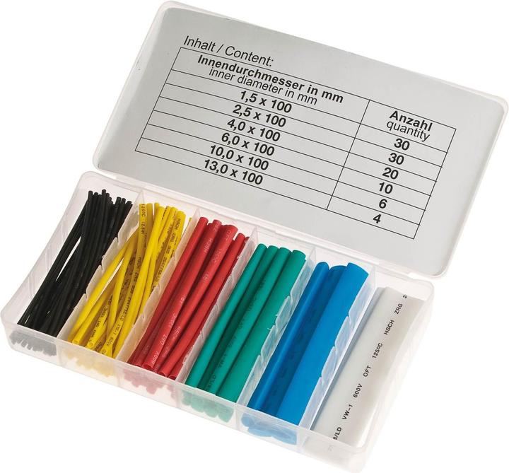 Image du produit BGS Assortiment de gaines thermo-rétractables | couleurs | 100 pièces (100 x)