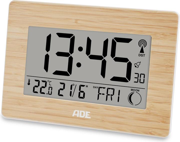 ADE Radio-controlled alarm clock CK 1702, functions: Snooze function, Alarm