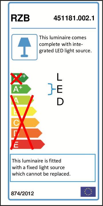 Energie-Label RZB LED-Stableuchte (900 lm)