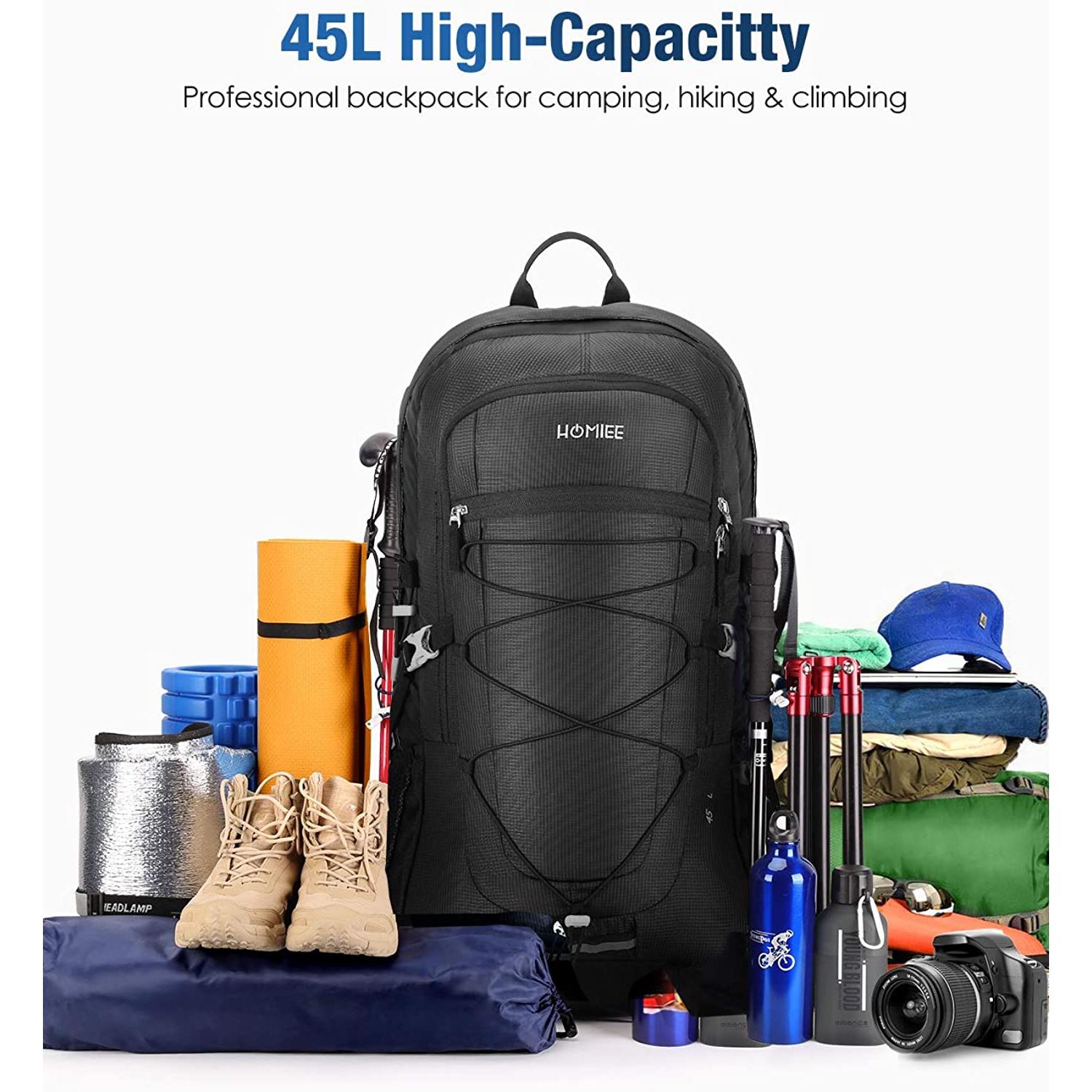 Homiee Zaino da trekking (45L, nero) acquista su Digitec