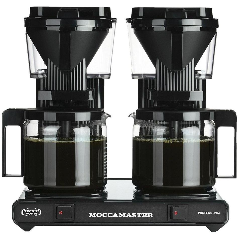 Moccamaster Doppelkaffeemaschine Glas KBG744 Schwarz, Filterkaffeemaschine, Schwarz