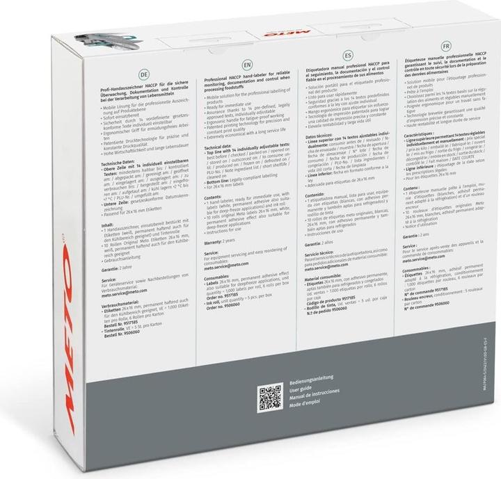 Image du produit METO Kit HACCP Professionale per Etichettatura Alimentare Manuale
