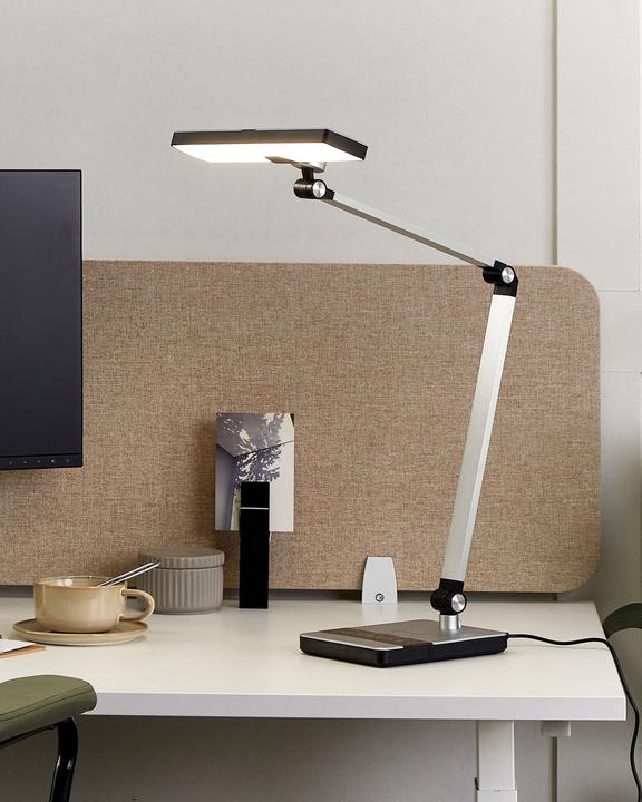 Image du produit Beliani Lampe de bureau LED métal argent 73 cm réglable LACERTA (920 lm)