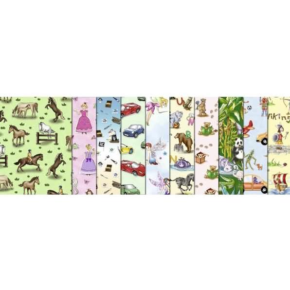 Ursus, Bastelpapier, Transparentpapier Rolle 115g/qm 50x61cm Kinderland 10 Motive sortiert (115 g/m², 1 x)