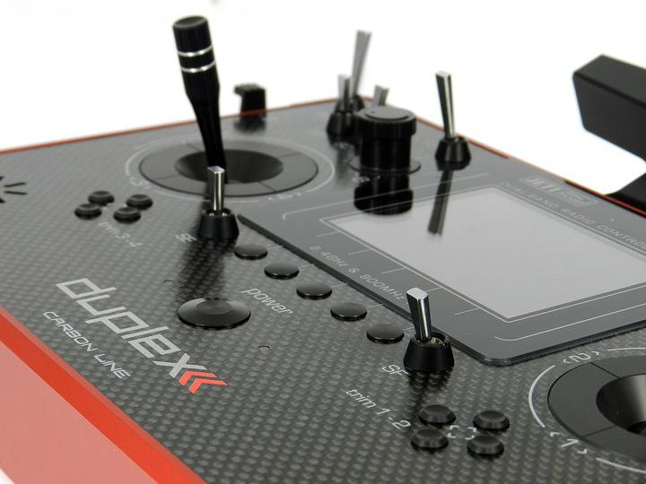 Image du produit Jeti DC-16 II. 2.4EX DUPLEX CARBON LINE RED PU LTSENDER MULTIMODE 2,4Ghz TÉLÉCOMMANDE