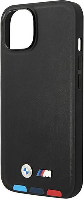 Image du produit BMW Étui BMHMP14M22PTDK iPhone 14 Plus 6,7" czarny/black Leather Stamp Tricolor Magsafe (Apple iPhone 14 Plus)