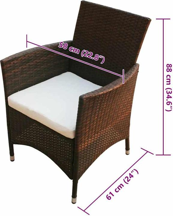 Produktbild vidaXL Gartenmöbel Set (150 x 90 x 75 cm)