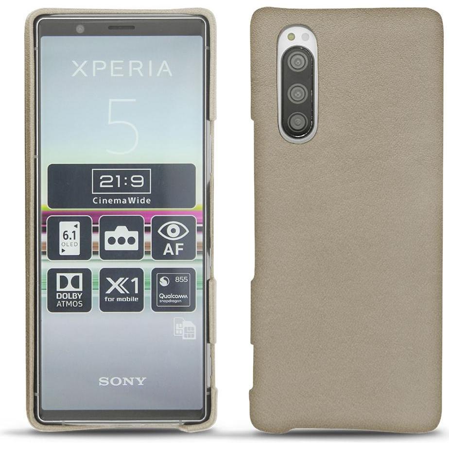 Noreve Lederschutzhülle (Sony Xperia 5), Smartphone Hülle, Beige