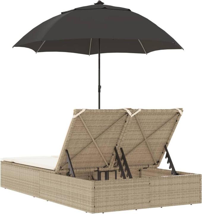 Produktbild vidaXL Doppel-Sonnenliege (164 cm)