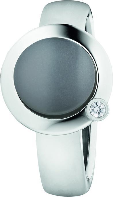 Image du produit Xen Bague avec une pierre de lune grise de 8 mm et un brillant (48)