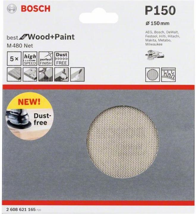 Produktbild Bosch Zubehör Exzenterschleifpapier M480 10 (150)