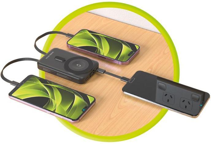 Image du produit Mobile Origin Kabellose magnetische PowerBank 10000 mAh / USB-C / Lightning-Kabel / PB11 (10000 mAh)