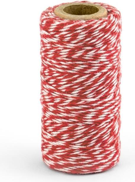Actual product image Partydeco Cord - Red and White (50m) (50 m)