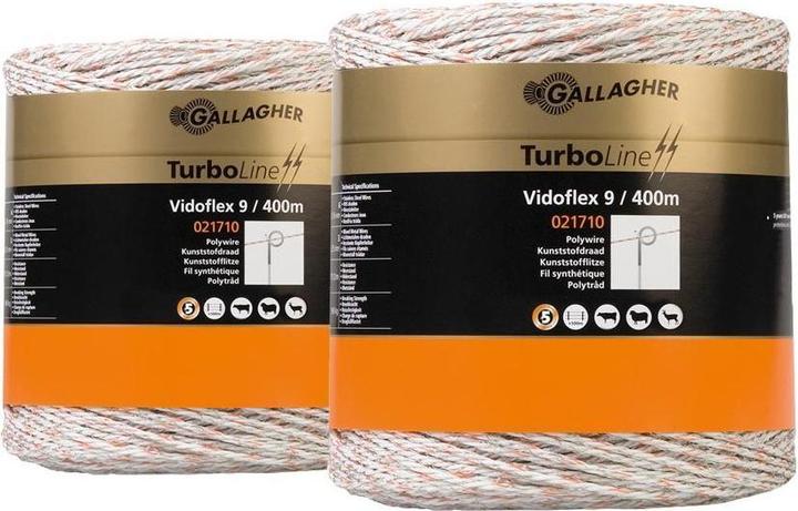 Produktbild Gallagher Schrikdraad (2 x 400 Meter / Wit) - Vidoflex 9 Plus