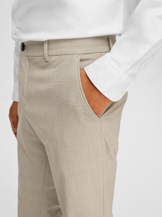 Actual product image Selected Slim fit checked suit trousers (56)