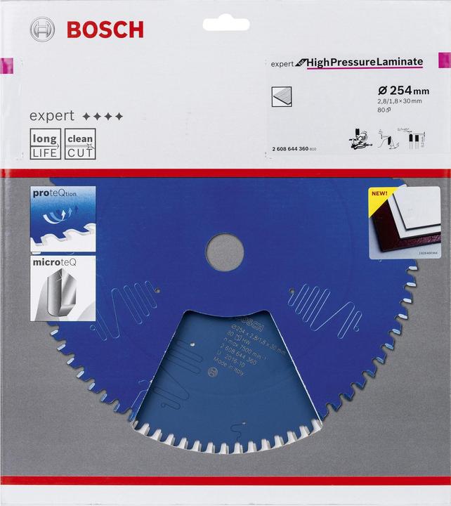 Actual product image Bosch Professional Zubehör Circular saw blade Expert for High Pressure Laminate, 254 x 30 x 2.8 mm, 80