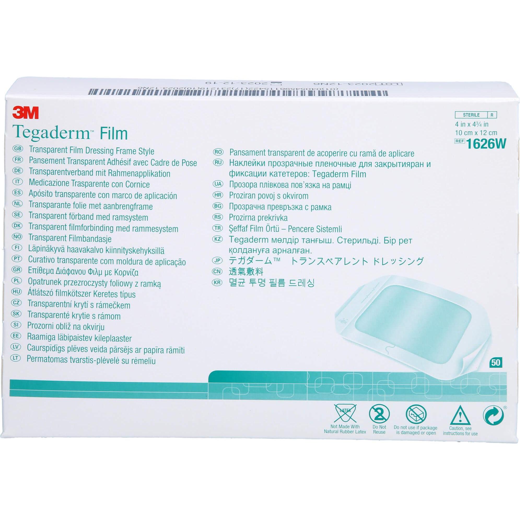 3M, Pflaster, TEGADERM Film 10x12cm 1626W, 50 St PFL (50 x)