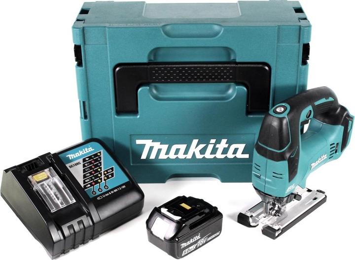 Actual product image Makita DJV 182 RT1J Battery pendulum jigsaw 18V Brushless + 1x battery 5.0Ah + charger + Makpac