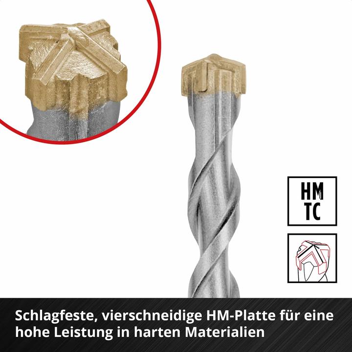 Actual product image Einhell SDS-Plus hammer drill bit set 265510, 6-14 mm, 160 mm, 7-piece (6-14 mm)