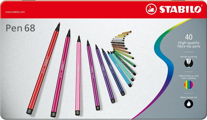 Actual product image STABILO Pen 68 Premium felt-tip pen (Multicoloured, 40 x)