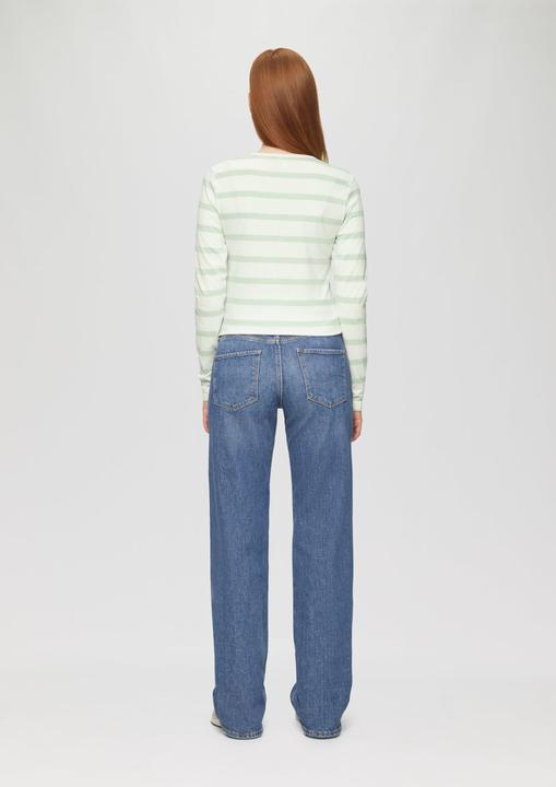 Produktbild S.Oliver T-Shirt Schmales Ringelshirt mit Rundhalsausschnitt (M)