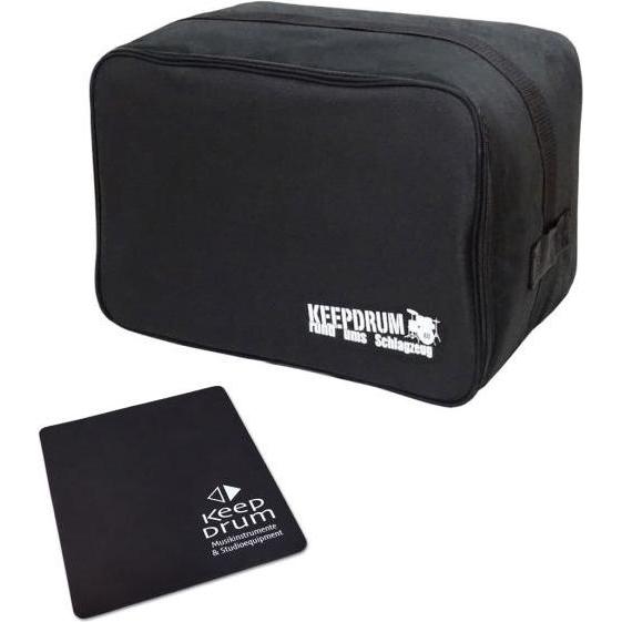 keepdrum Cajon-Tasche für Kinder-Cajon mit Sitzpad (Musikerstuhl), Zubehör Instrumente, Schwarz