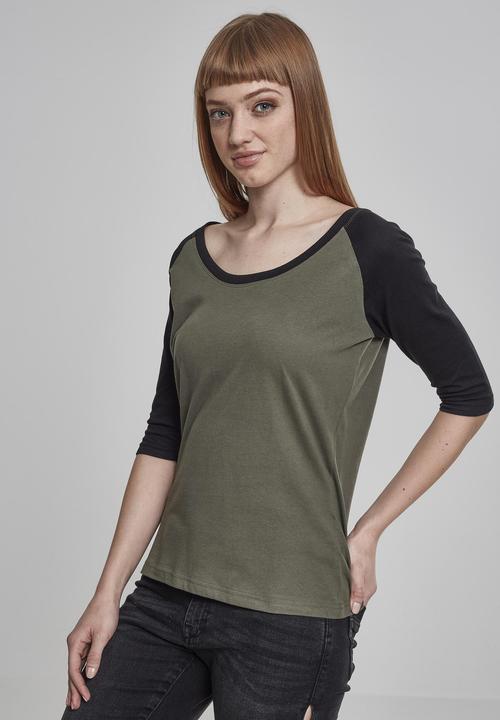 Actual product image Urban Classics Ladies 3/4 Contrast Raglan Tee (4XL)