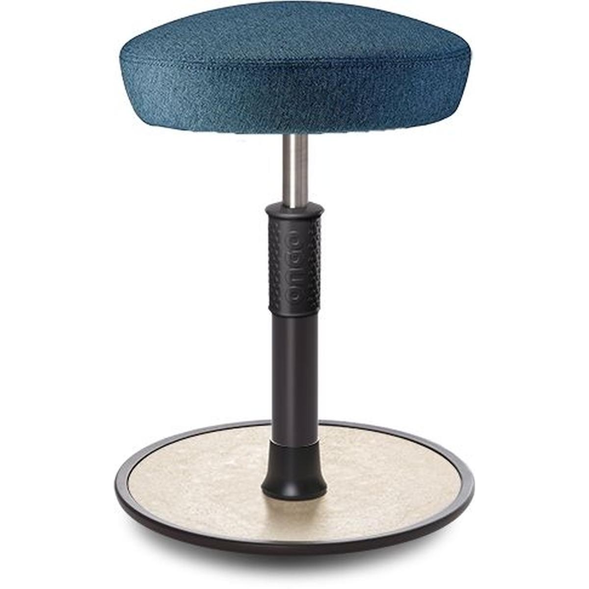Ongo, Bürostuhl, Sitz- Stehhocker Free Regular Hutsitz Camira Rivet Ozeanblau schwarz /creme