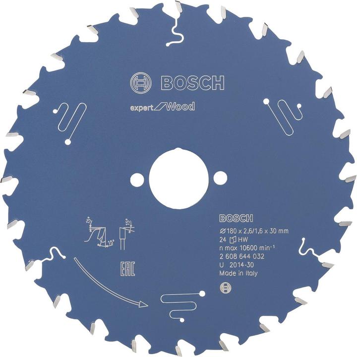 Image du produit Bosch Professional Zubehör Lame de scie circulaire Expert for Wood, 180 x 30 x 2,6 mm, 24
