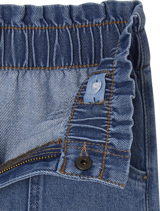 Actual product image Vertbaudet Wide girls' jeans in a worker style (134)