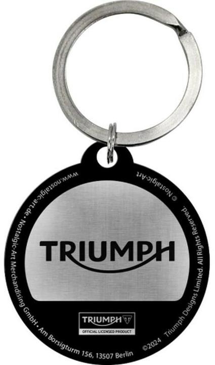 Actual product image Nostalgic-Art Merchandising Nostalgic Art key ring Triumph Ø 4 cm, black, motif