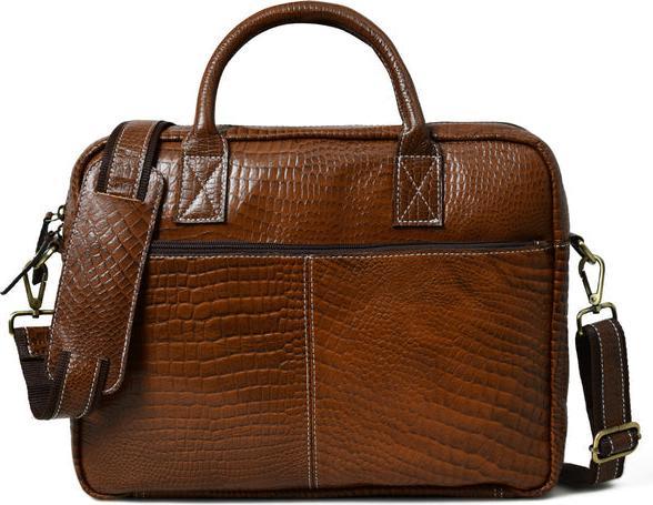 Only-Bags.Store Laurent Leder Aktentasche - Braun