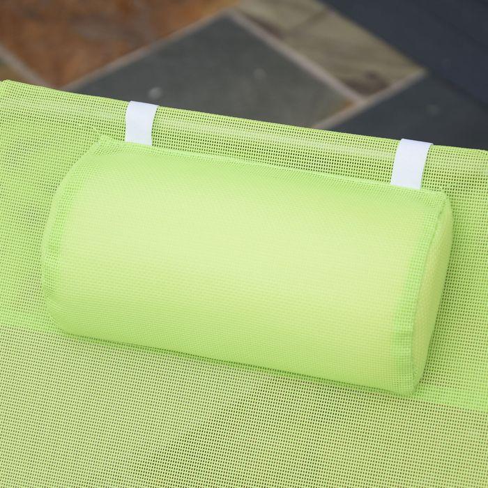 Produktbild Swisshandel24 Sonnenliege Gartenliege Relaxliege Bäderliege Zweibeinliege 4 Farben (Grün) (182 cm)