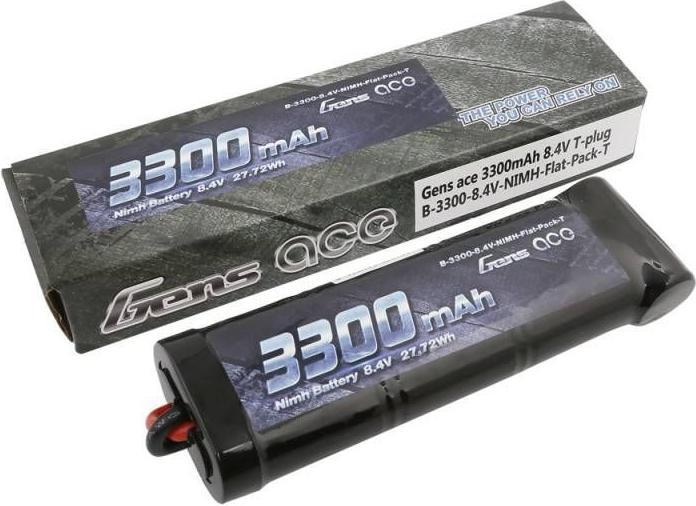 Produktbild Gens Ace Gens NiMH-Akku 8.4V 3300mAh 7 Zellen Flat (8.40 V, 3300 mAh)
