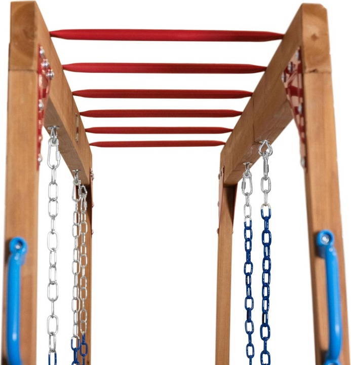 Actual product image Hillvert Climbing frame - 2 swings - gymnastic rings - ladder wall