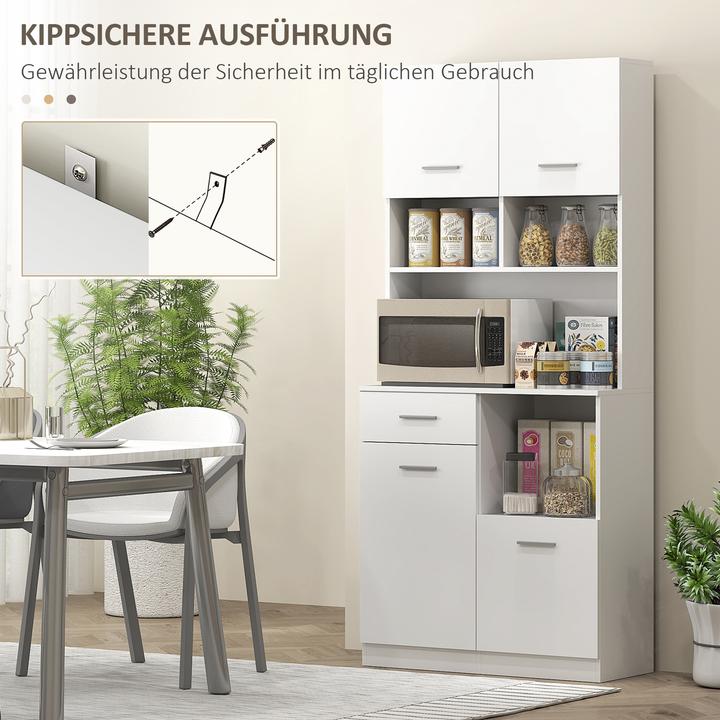 Image du produit Homcom Küchenschrank MDF Weiss (35 x 35 x 180 cm)