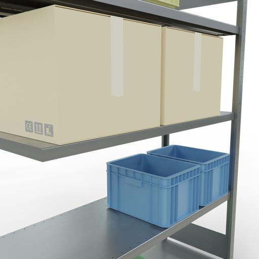 Actual product image Schulte Lagertechnik MULTIplus250 boltless add-on bay system with length bolts