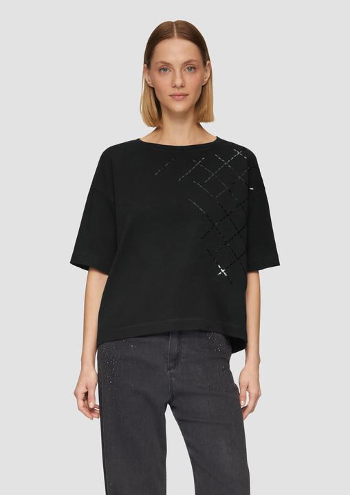 Image du produit S.Oliver T-Shirt T-Shirt mit dekorativem Paillettenbesatz (36)