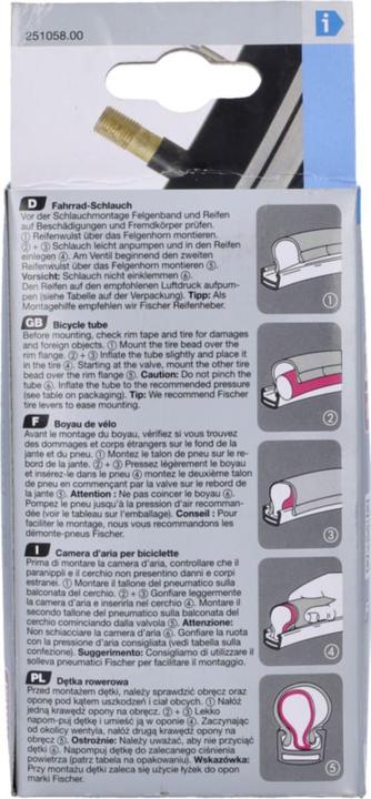 Produktbild Fischer 28" 27x1 1/8-28x1/4 Autoventil (Schrader (AV), 28", 40 mm)