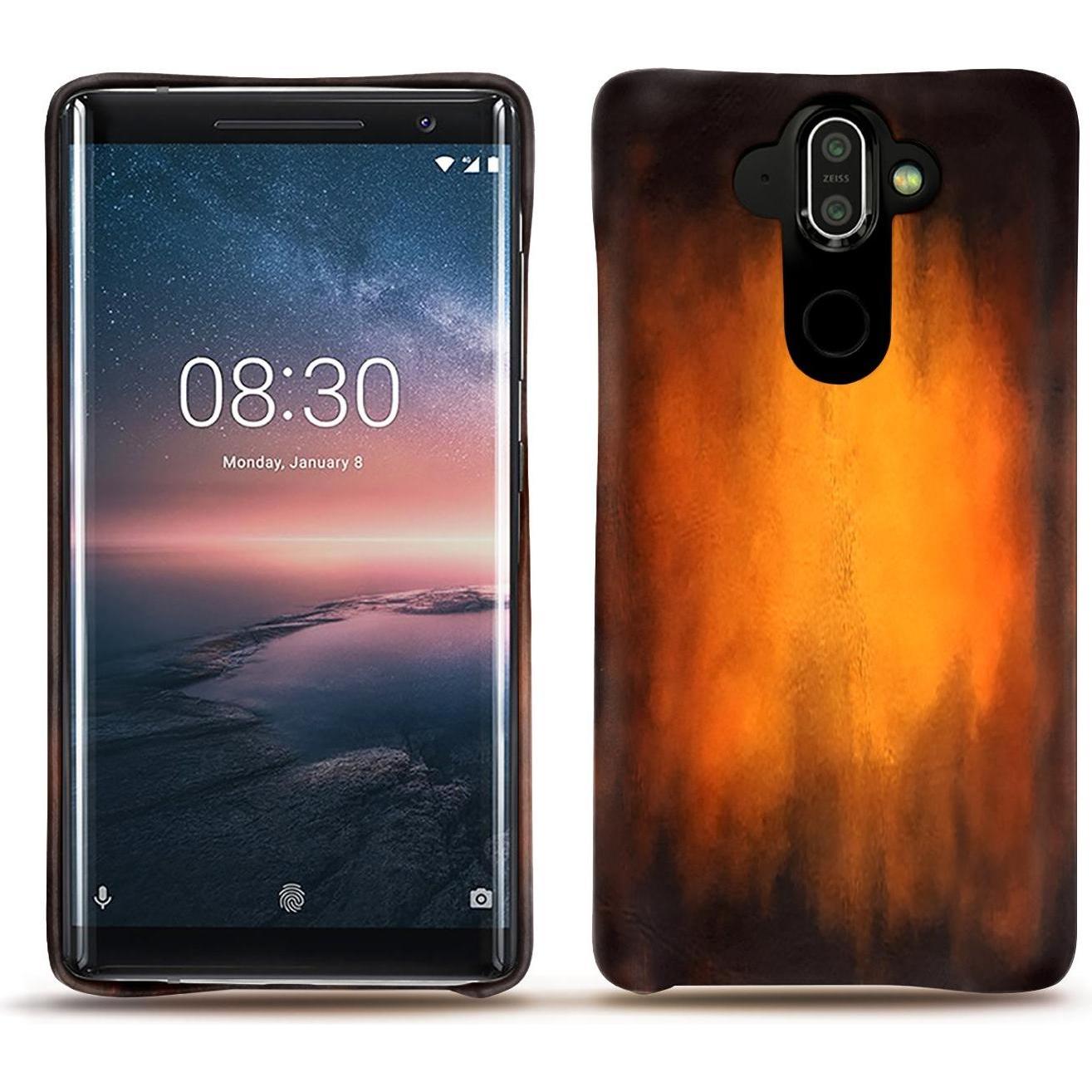 Thumbnail - Noreve Lederschutzhülle (Nokia 8 Sirocco), Smartphone Hülle, Violett