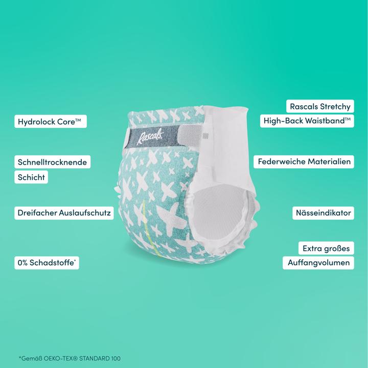 Actual product image Rascals Premium-Windeln (Size 4, Monthly box, 148 pcs.)