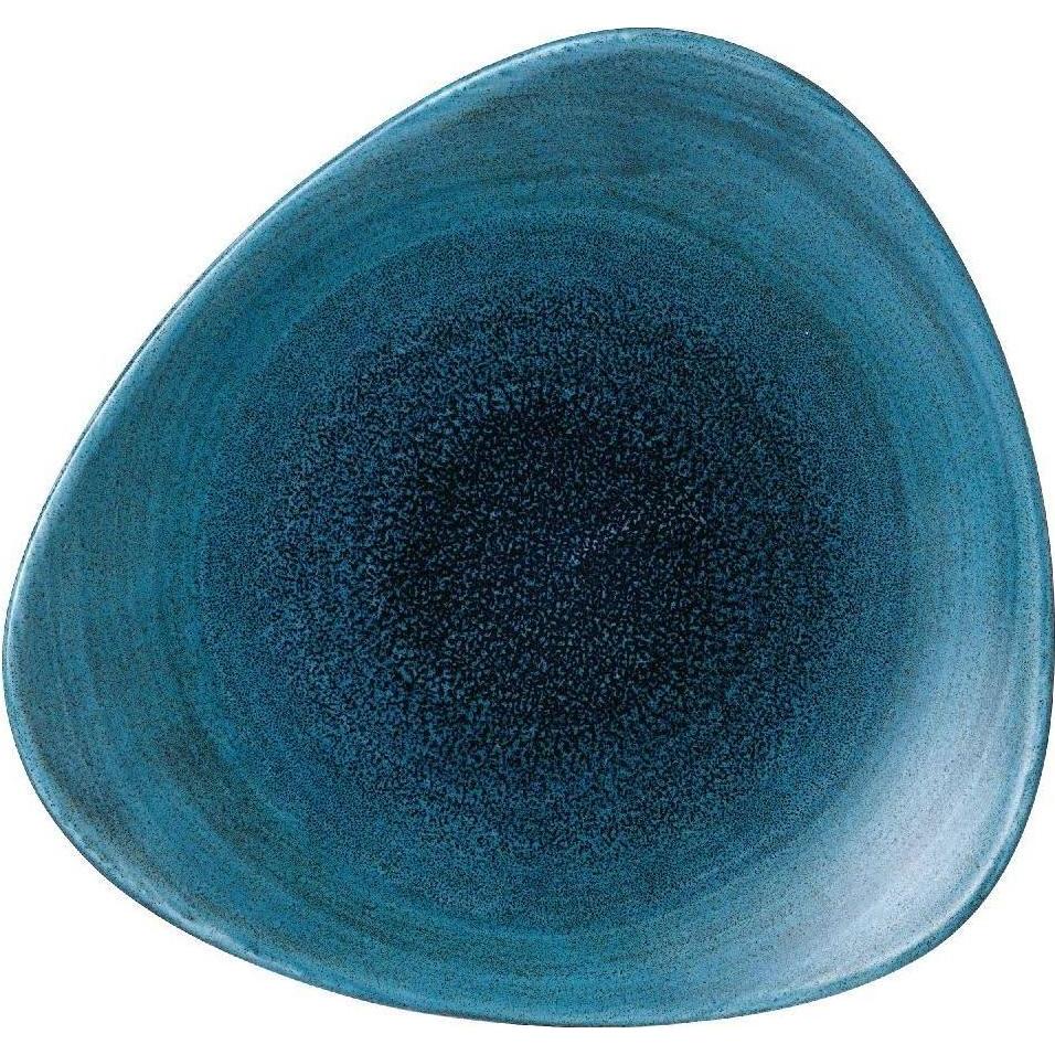 Churchill Stonecast Aqueous Lagoon Triangel Teller flach 22.9cm, Teller, Blau