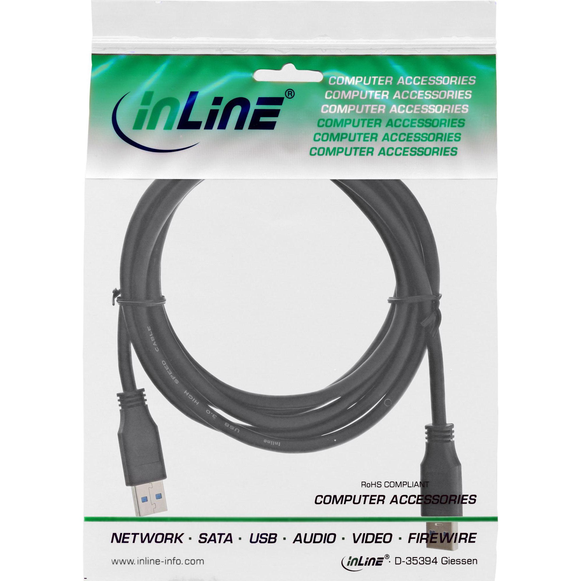 Thumbnail - InLine USB A – USB A (2 m, USB 3.0), USB Kabel