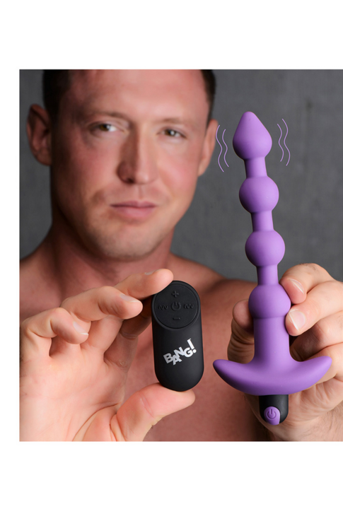 Image du produit XR Brands Perles anales vibrantes en silicone & télécommande