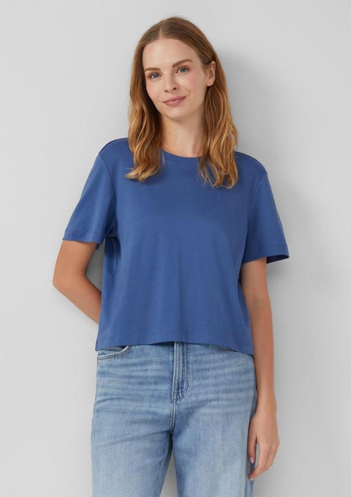 Produktbild S.Oliver T-Shirt Verkürztes T-Shirt aus Interlockjersey (46)