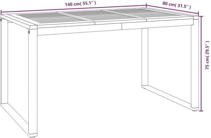 Actual product image vidaXL Gartentisch (140 cm)