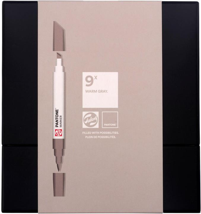 Image du produit Talens Set de 9 feutres Pantone gris chaud (Multicolore, Gris, 3 mm, 9 x)
