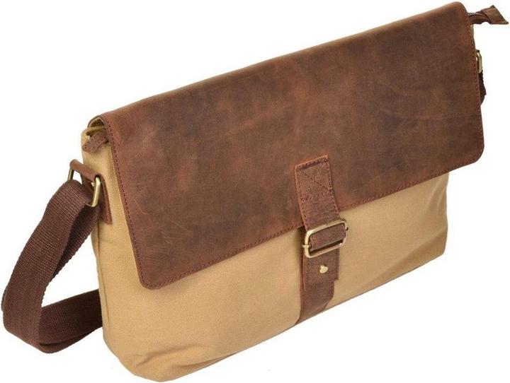 Actual product image Dermata Canvas/leather briefcase with flap